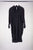 Unisex-Hemdkleid aus schwarzem Reinseiden-Crêpe de Chine, Stehkragen mit Schlitz und Seidenbändern. KAYIKO Pure Black Kollektion – handgefertigte Avantgarde Designer Mode aus Wien | Unisex shirt dress in black pure silk crepe de chine, high collar with slit and silk ribbons. KAYIKO Pure Black Collection - buy handmade avant-garde designer fashion from Vienna